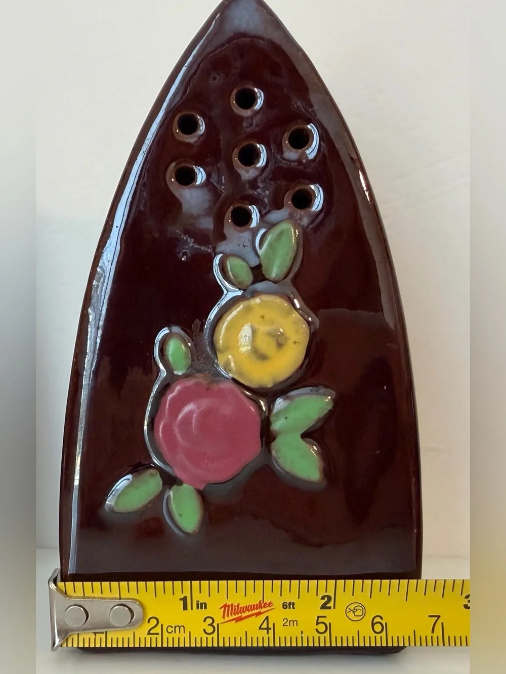 Vintage Japan Flat Iron Salt & Pepper Shakers Retro Kitchen Decor